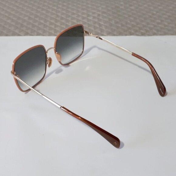 NWOT Rag & Bone brown frame & gold temple w/ greenish smoke lens sunglasses - Picture 6 of 8